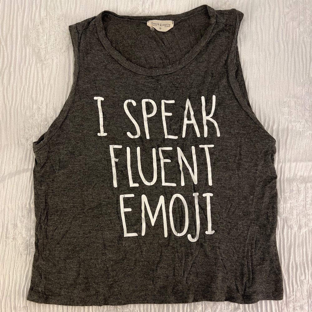 Super soft and comfy graphic muscle tee crop